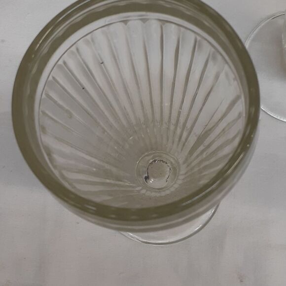 Jeannette soda fountain footed tumblers Set of 5 vintage clear glass - Picture 3 of 6